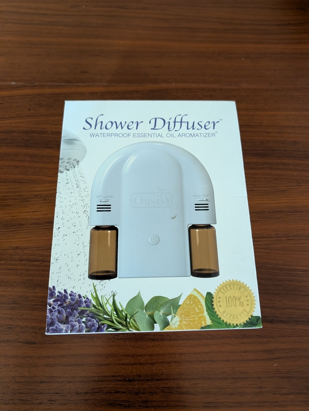 New Open Box Oasis Shower Diffuser Waterproof Essential Oil Aromatizer